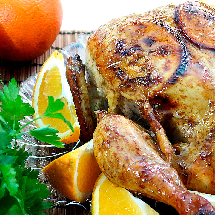 Курица с апельсинами в духовке рецепт с фото пошагово