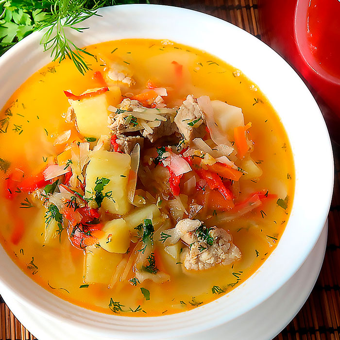 Чечевичный суп с капустой
